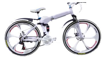 Складной велосипед с литыми колесами